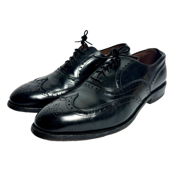 Allen Edmonds 8.5 D Chester Men's Oxford Wingtip Dress Shoes Black Classic - Picture 1 of 10